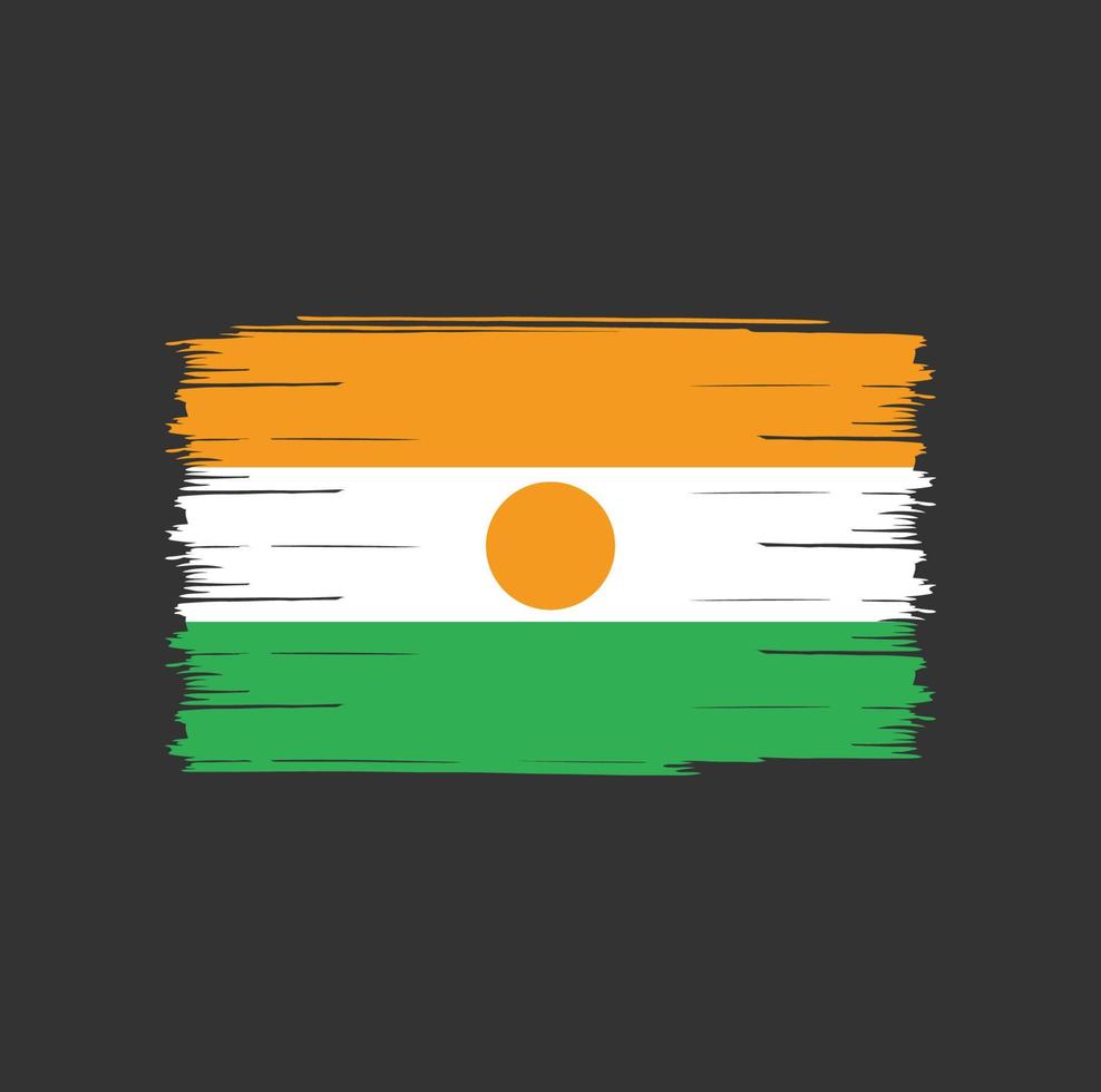 Niger Flag Brush vector