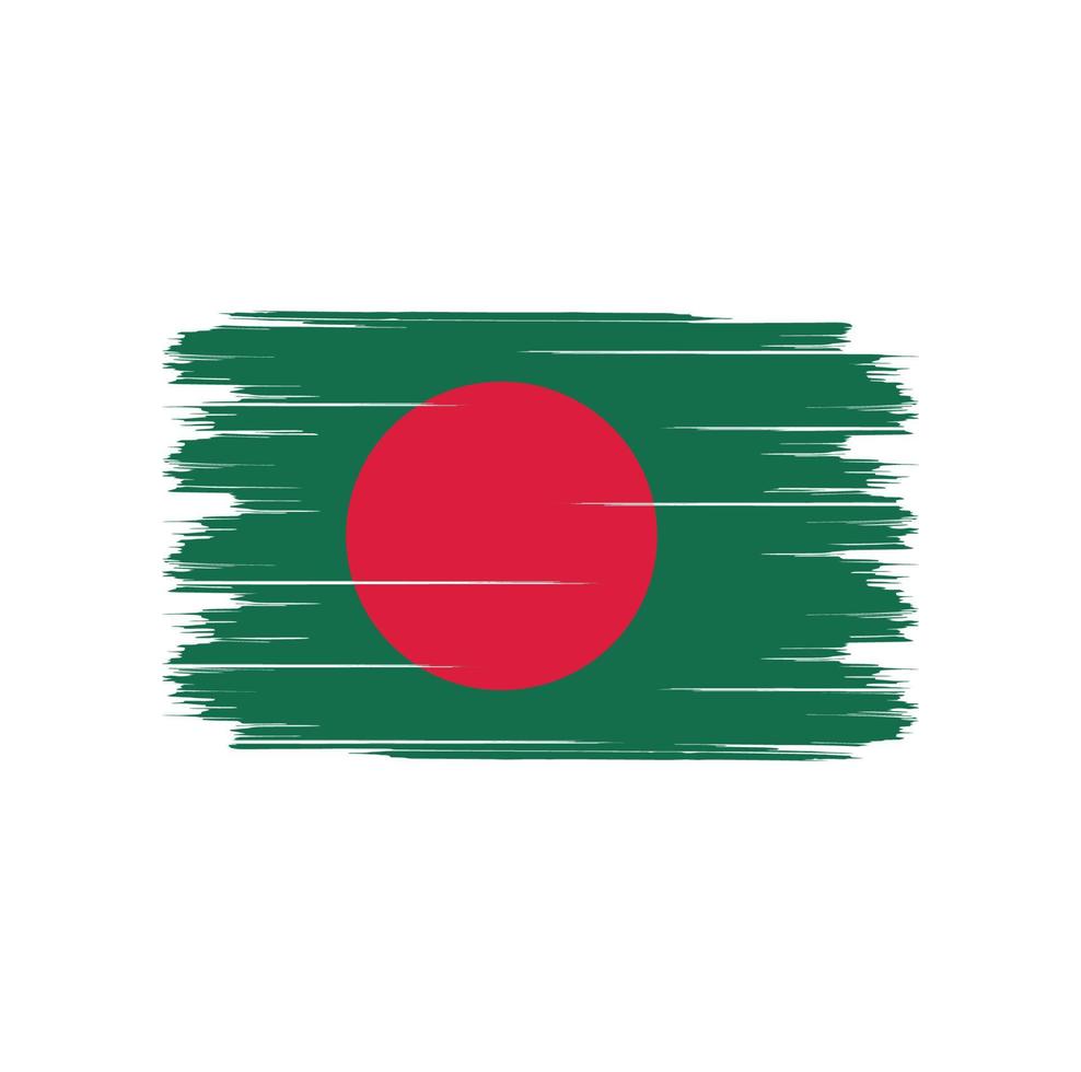 cepillo de bandera de bangladesh vector
