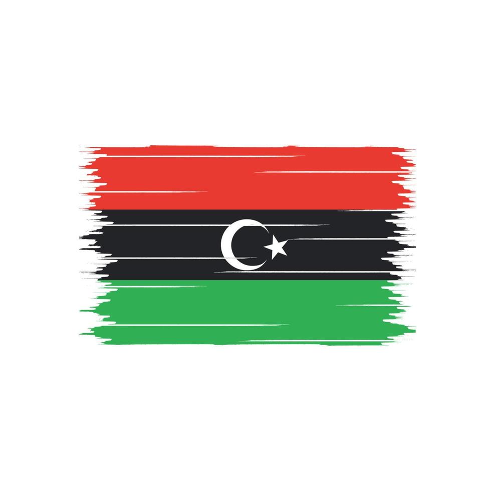 Libya Flag Brush vector