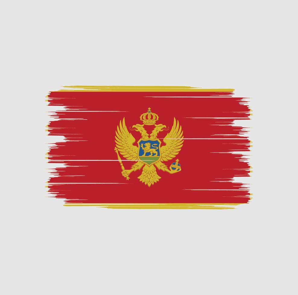 Montenegro Flag Brush vector