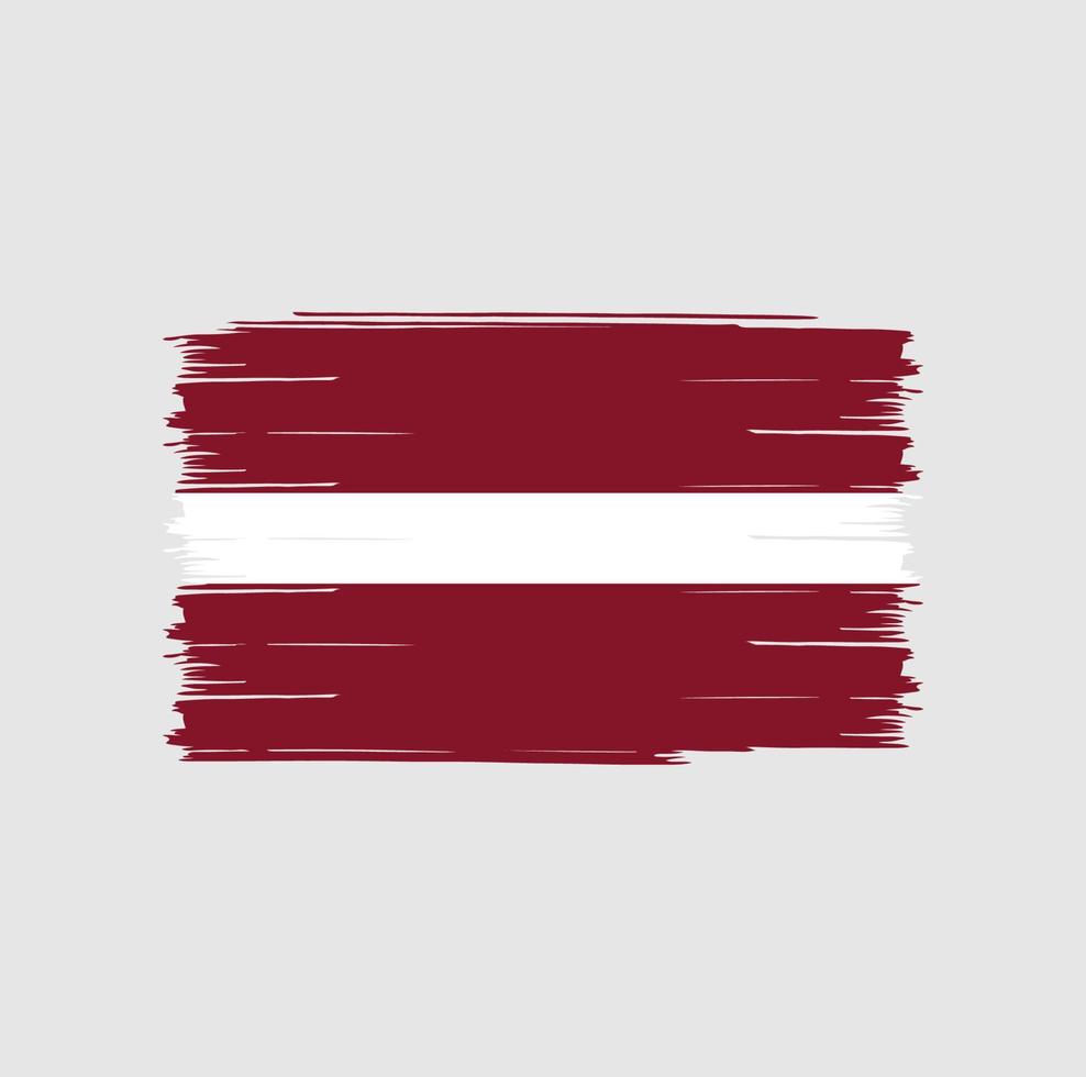 Latvia Flag Brush vector
