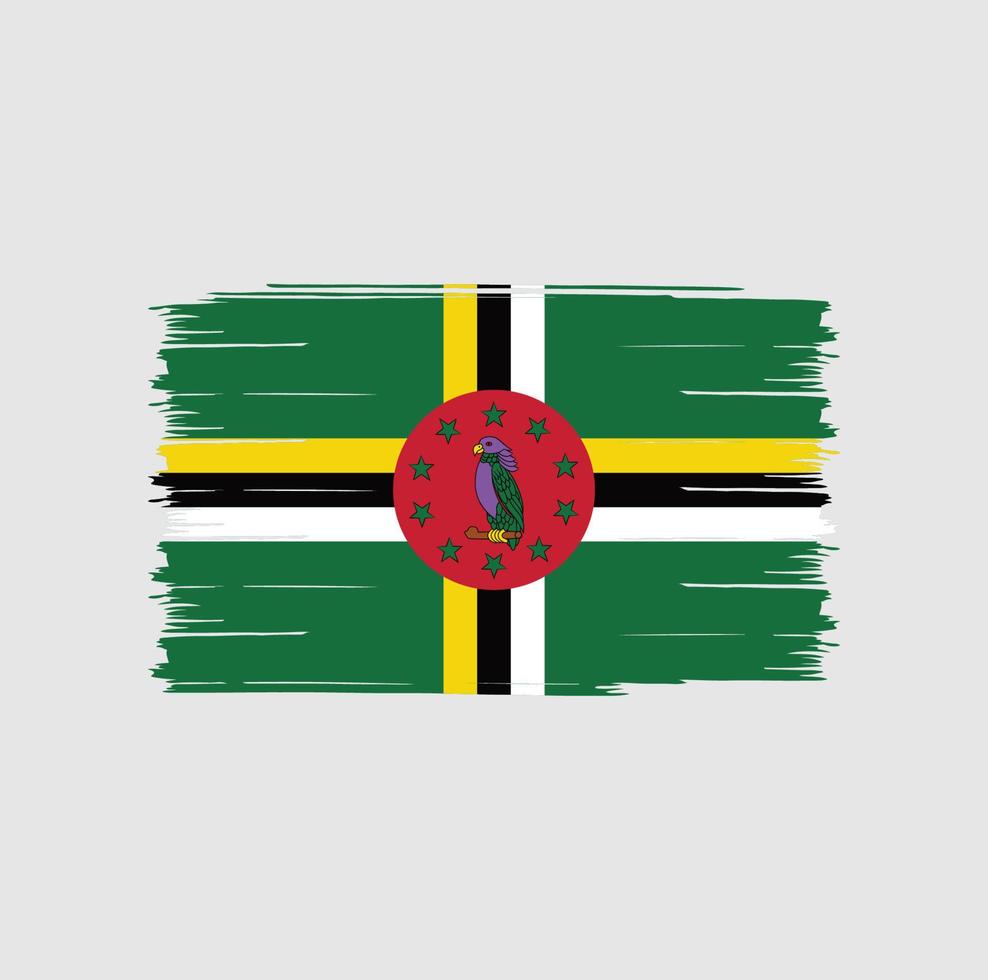 Dominica Flag Brush vector