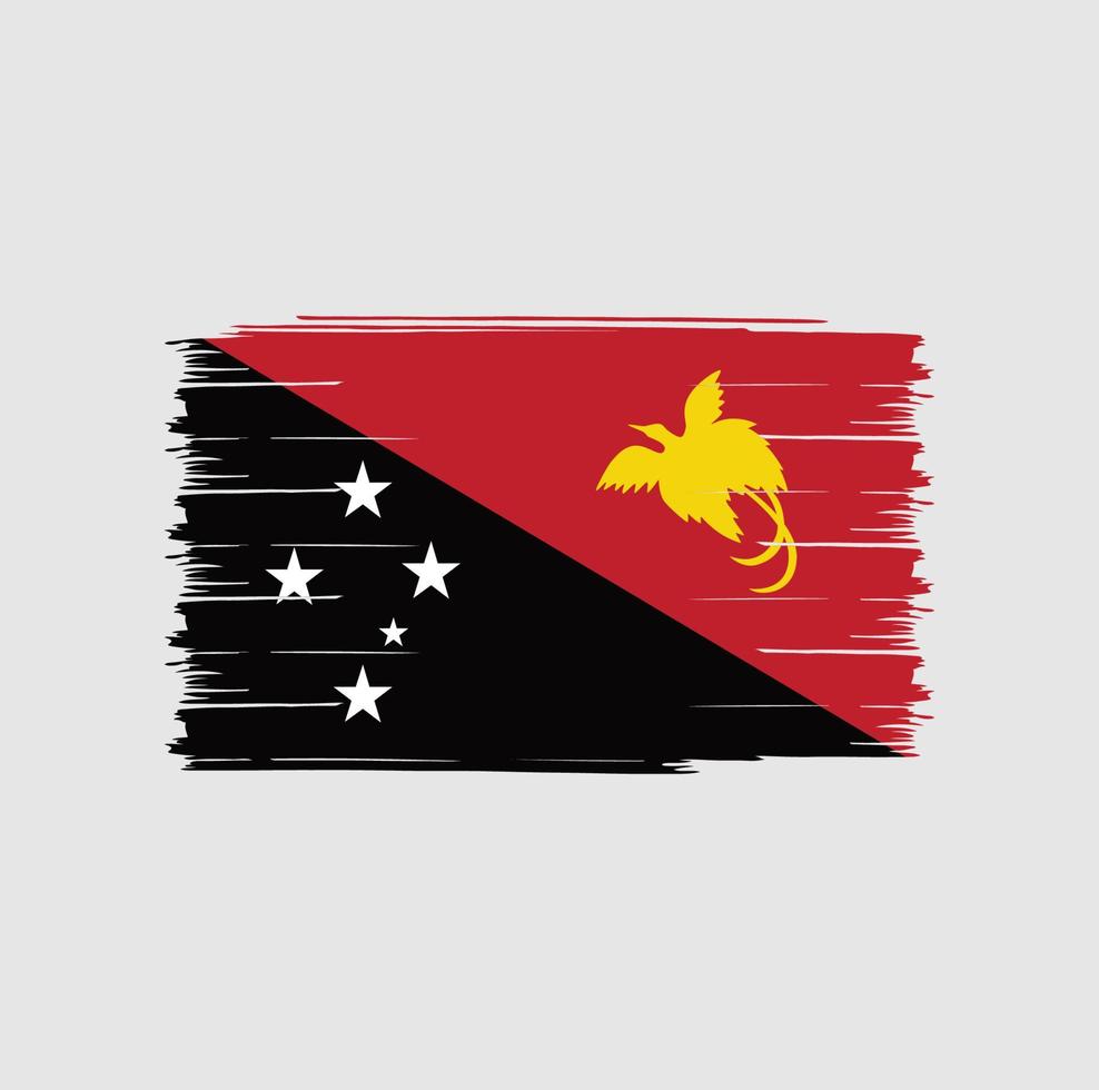 Papua New Guinea Flag Brush vector