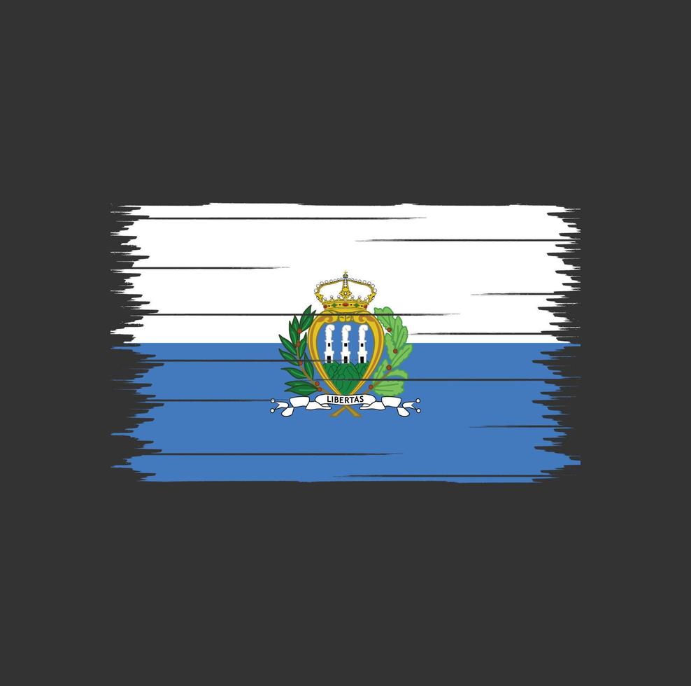 San Marino Flag Brush vector