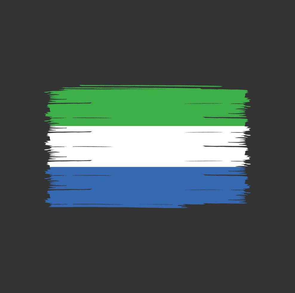 Sierra Leone Flag Brush vector