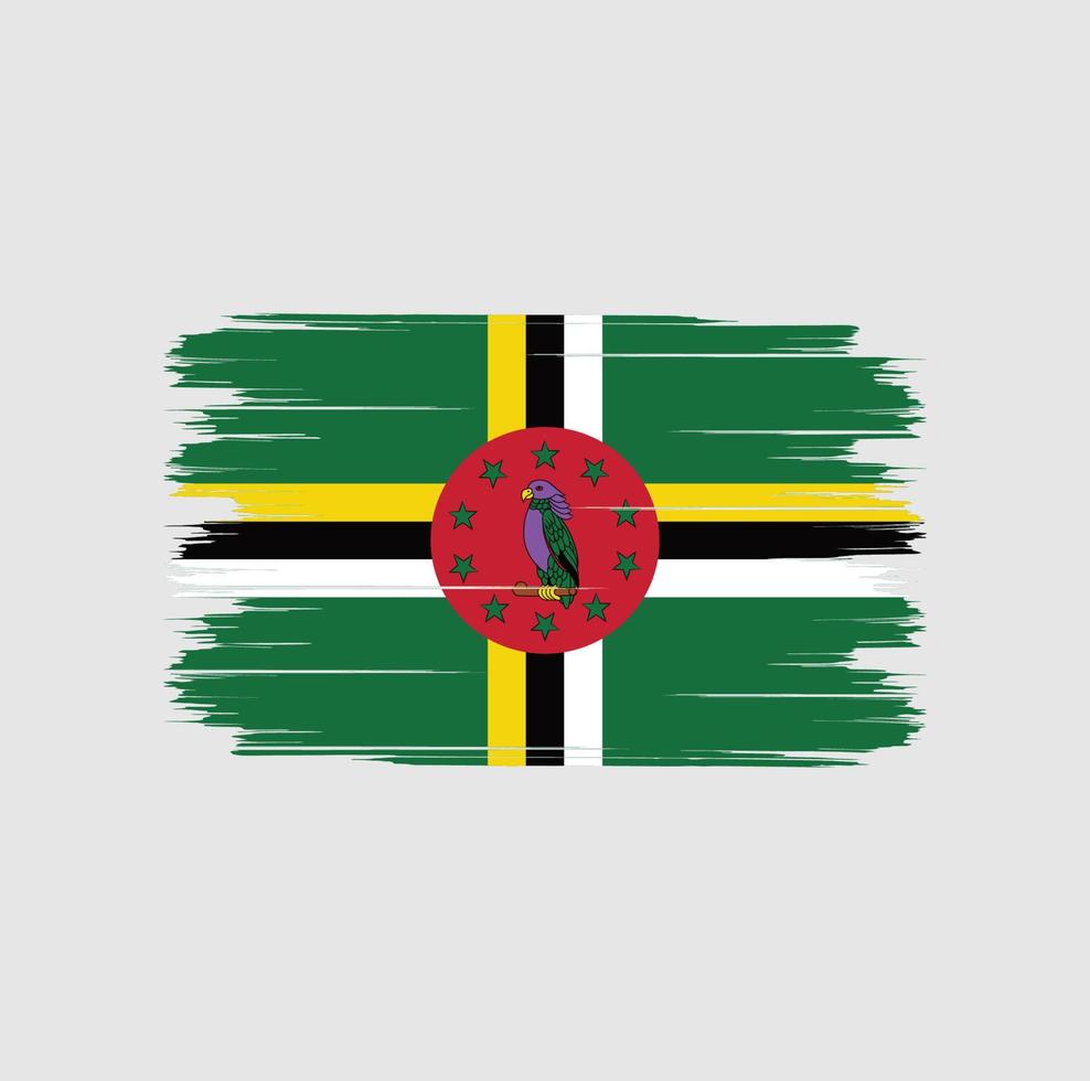 Dominica Flag Brush vector