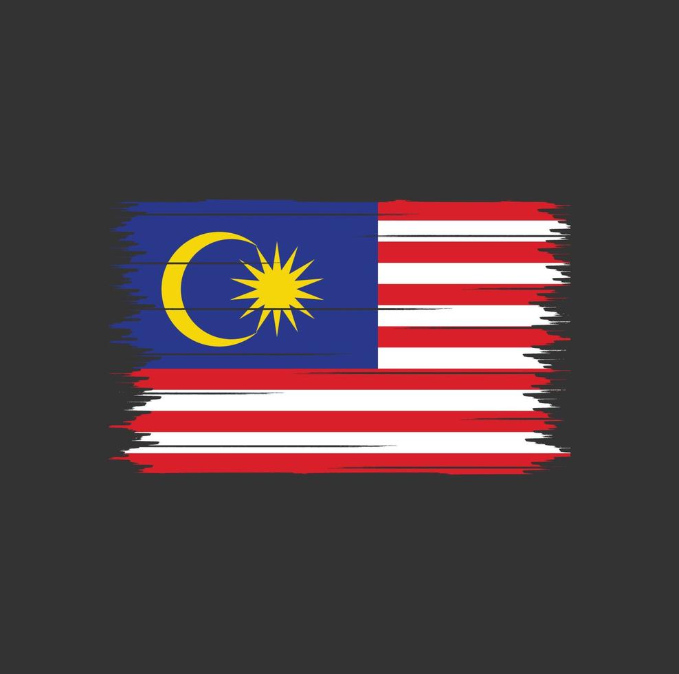 Malaysia Flag Brush vector