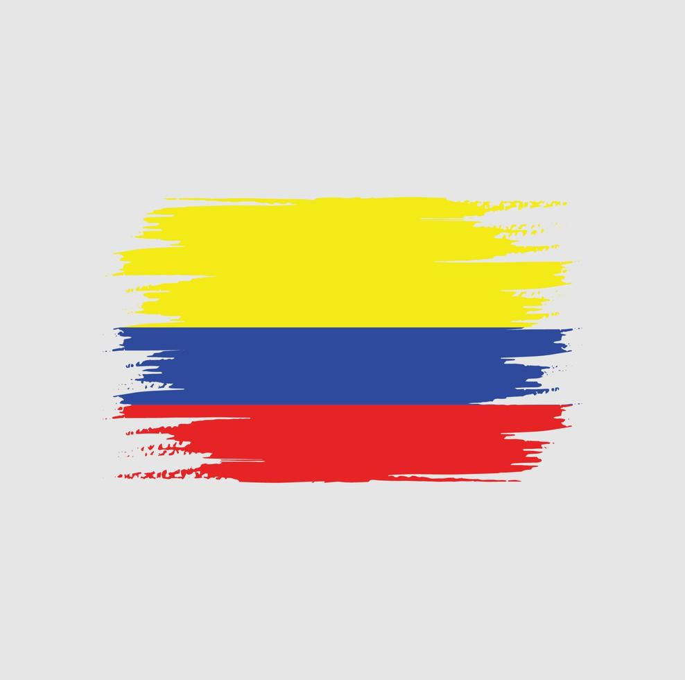 Colombia Flag Brush vector