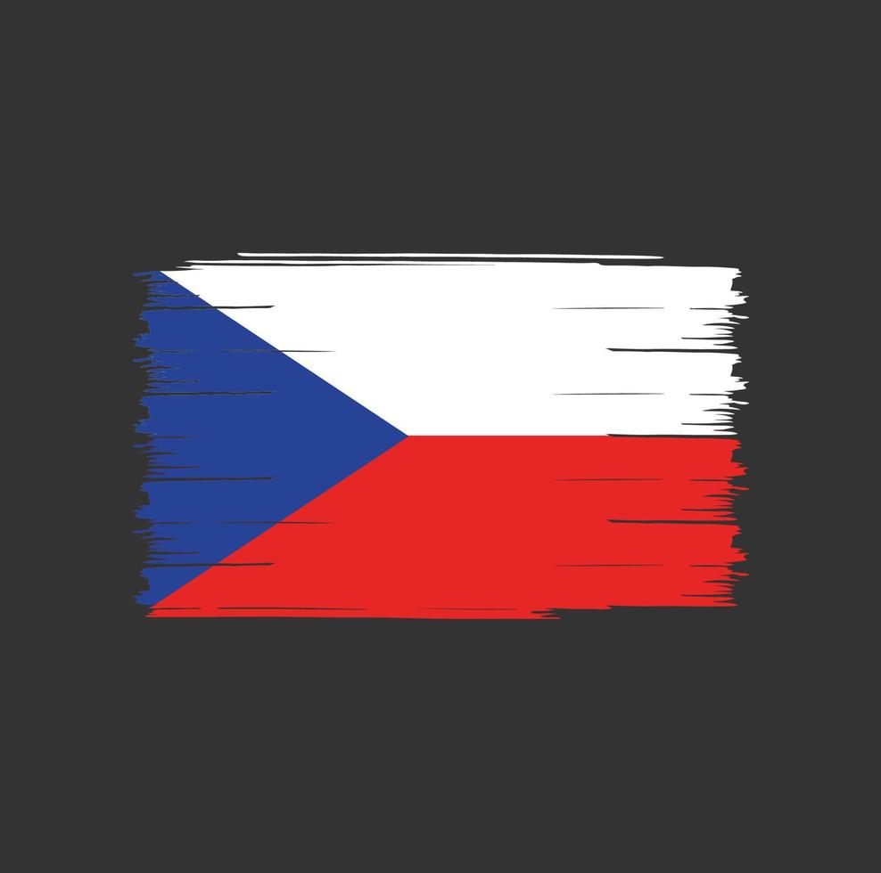 Czech Republic Flag Brush vector