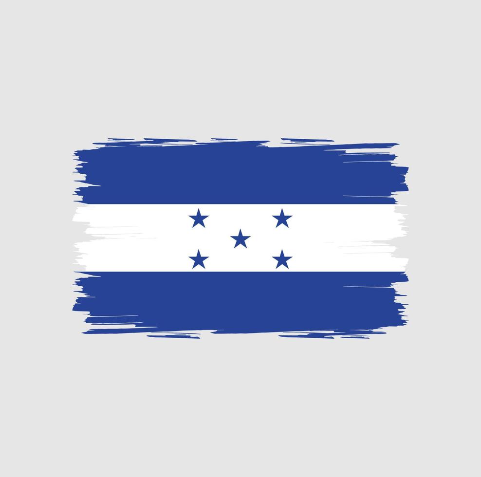 Flag of Honduras with watercolor brush style vector