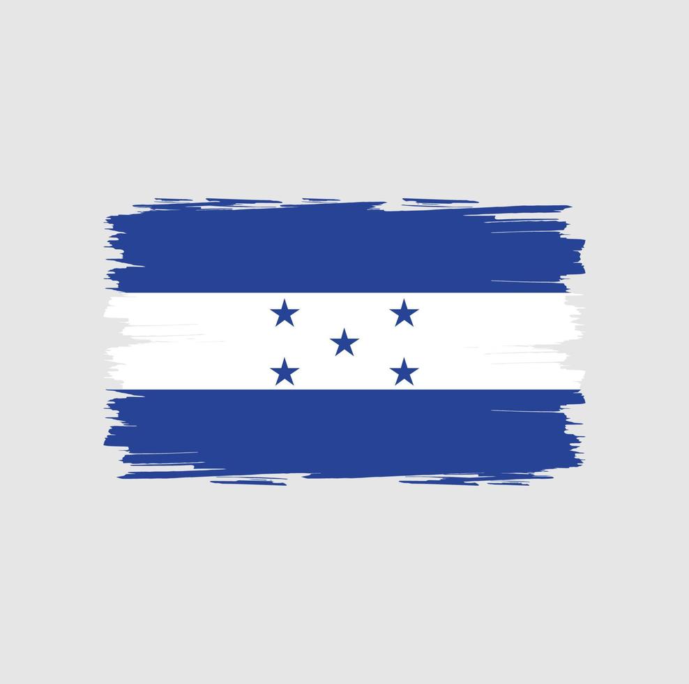 bandera de honduras con estilo de pincel de acuarela vector