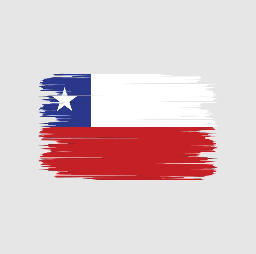 pincel de bandera de chile vector