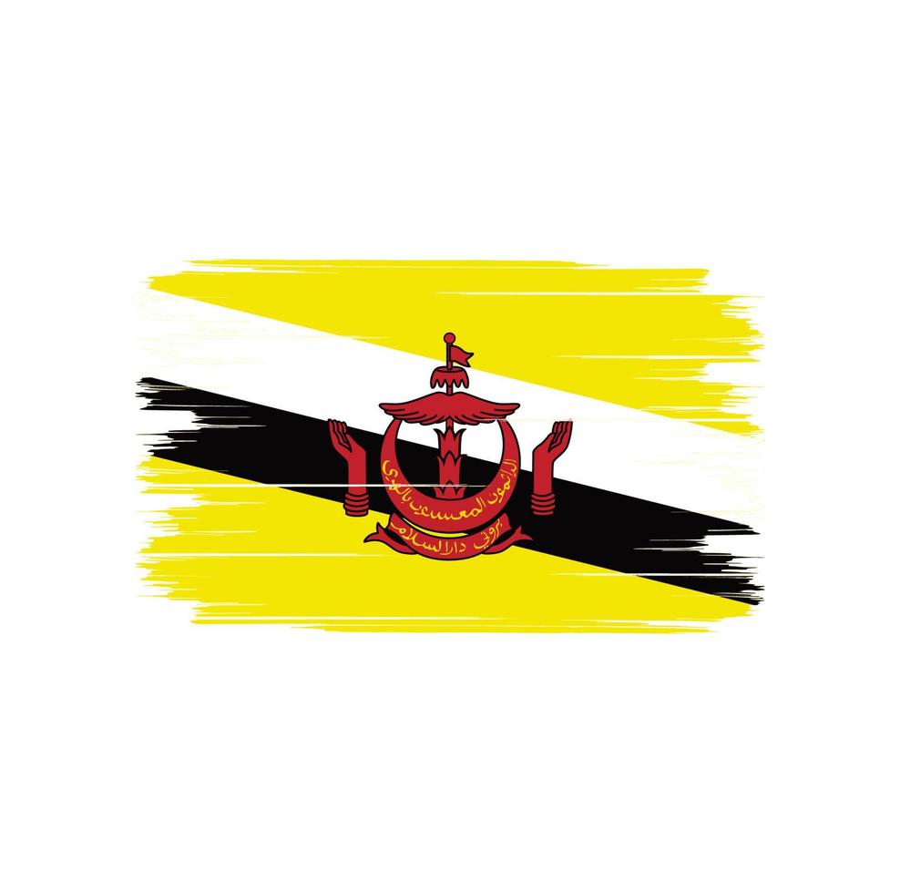 Brunei Flag Brush vector