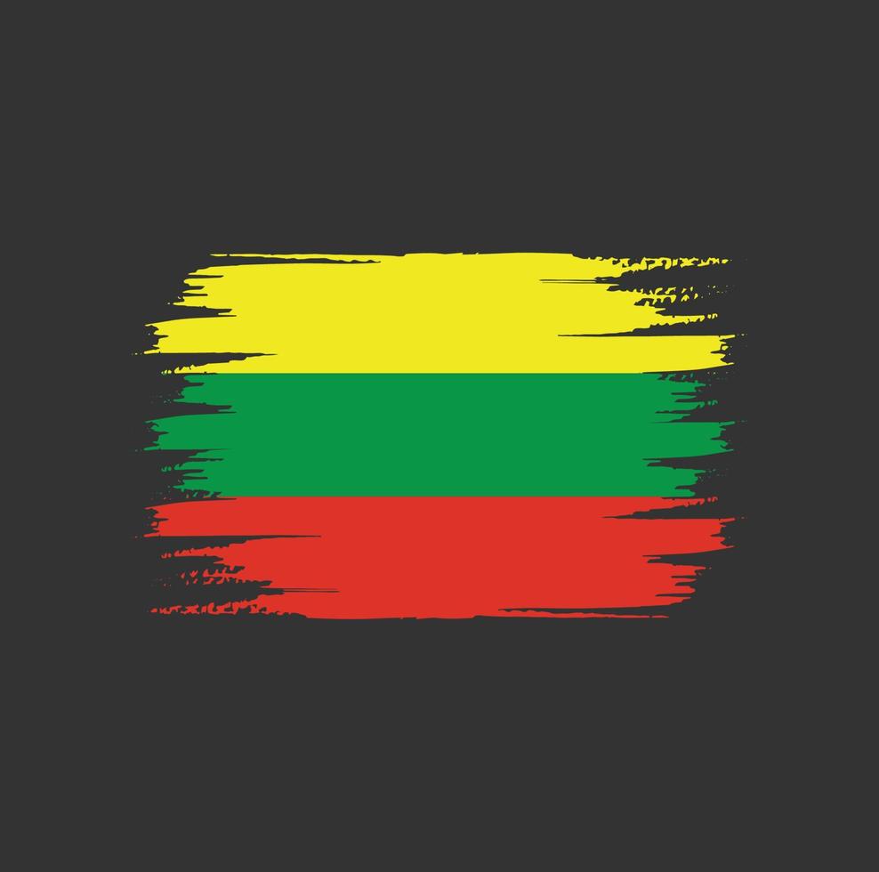 Lithuania Flag Brush vector