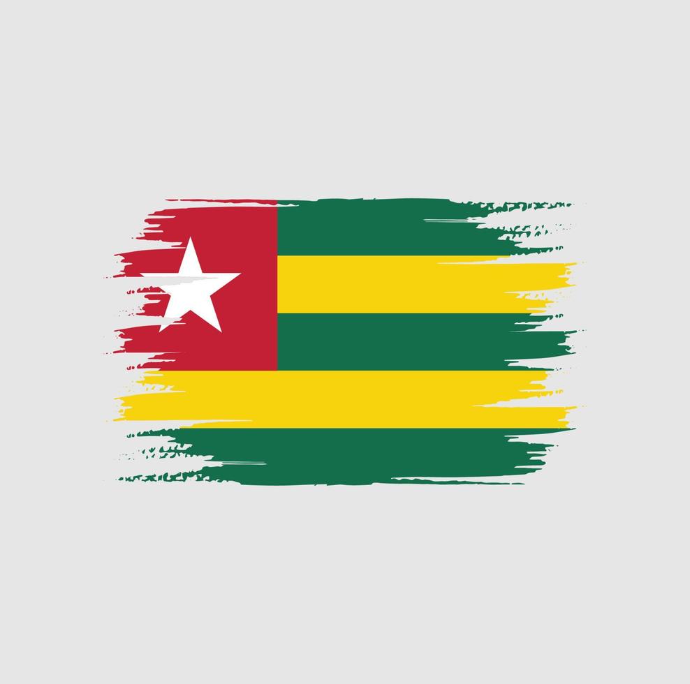 Togo Flag Brush vector