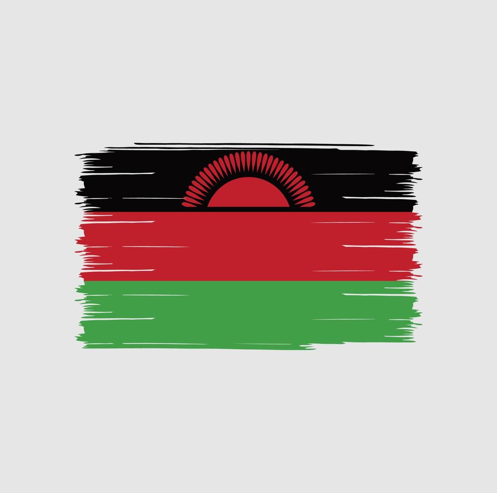Malawi Flag Brush vector