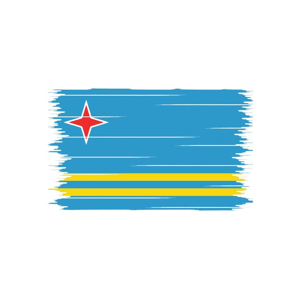 Aruba Flag Brush vector