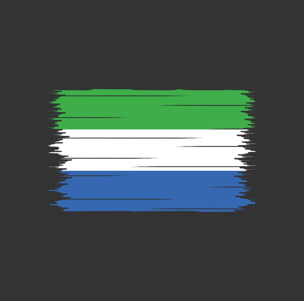 Sierra Leone Flag Brush vector