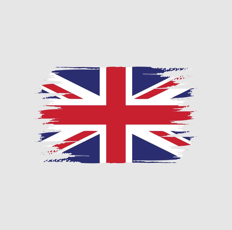 pincel de bandera de reino unido vector