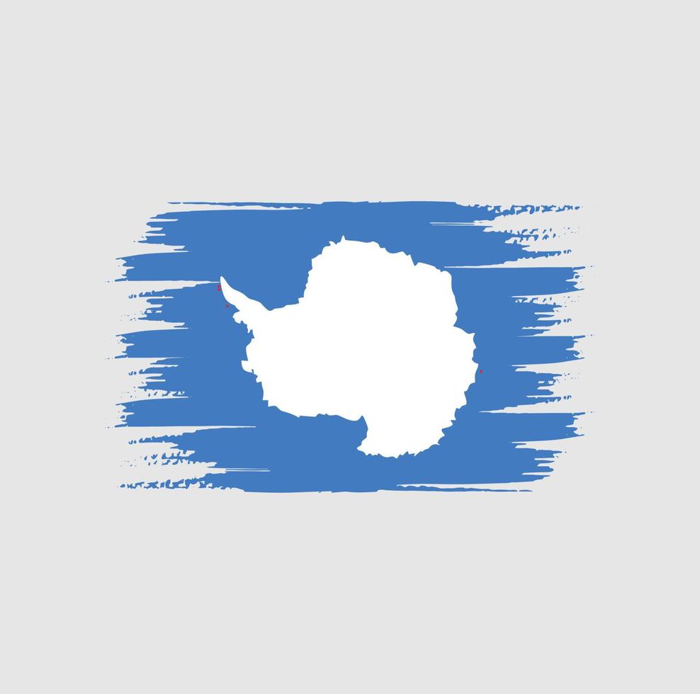 Antarctica Flag Brush vector