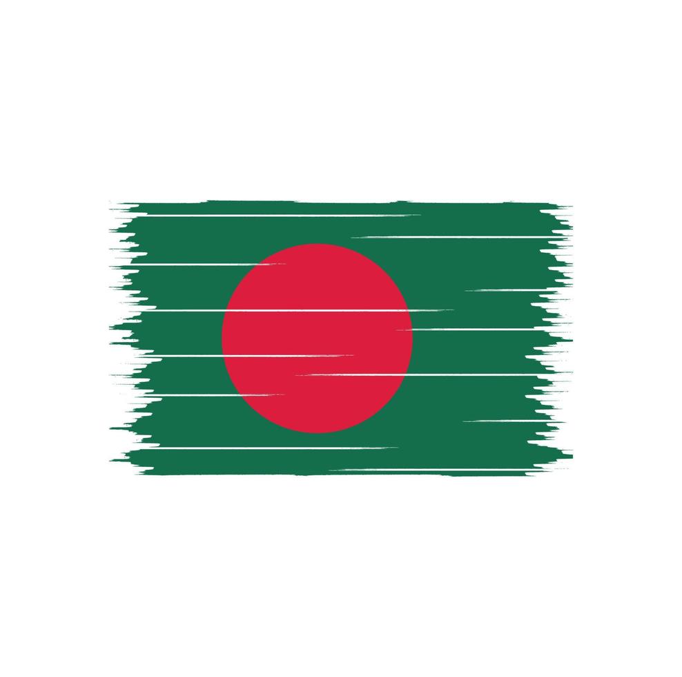 cepillo de bandera de bangladesh vector