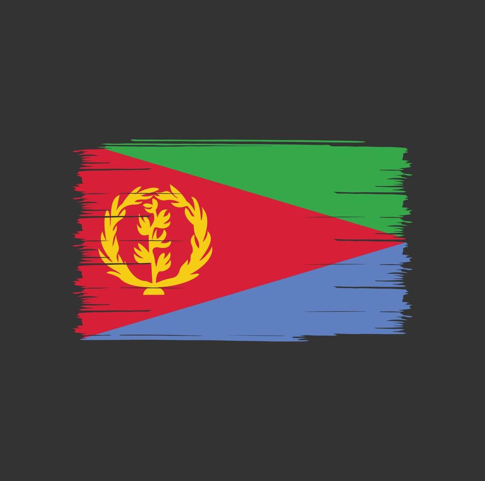 cepillo de bandera de eritrea vector