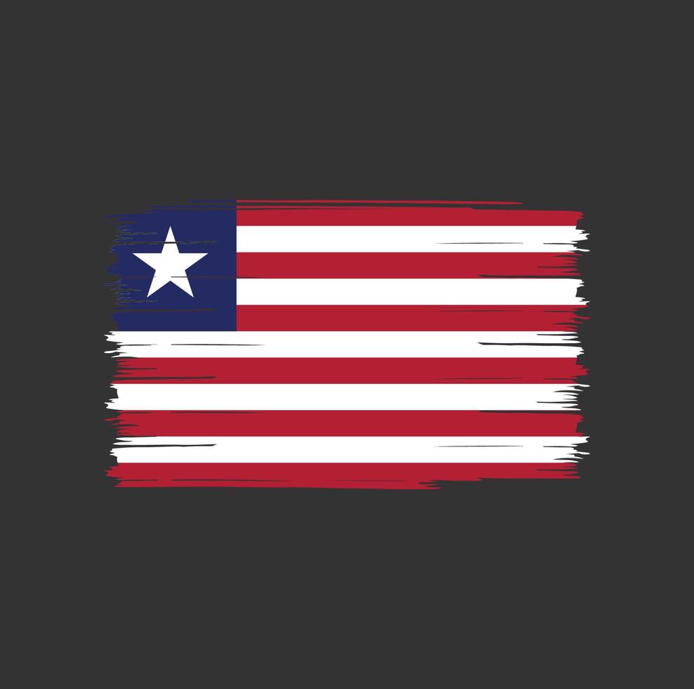 Liberia Flag Brush vector