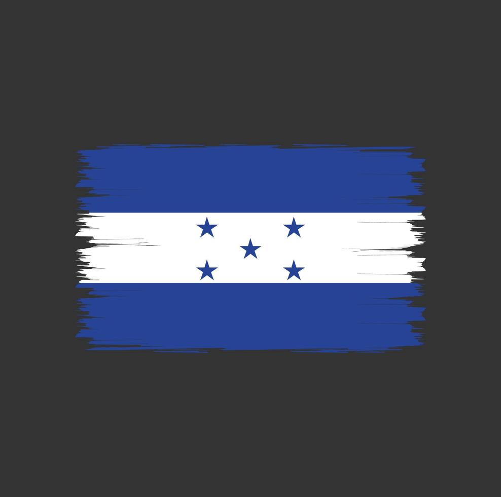 bandera de honduras con vector de estilo de pincel de acuarela