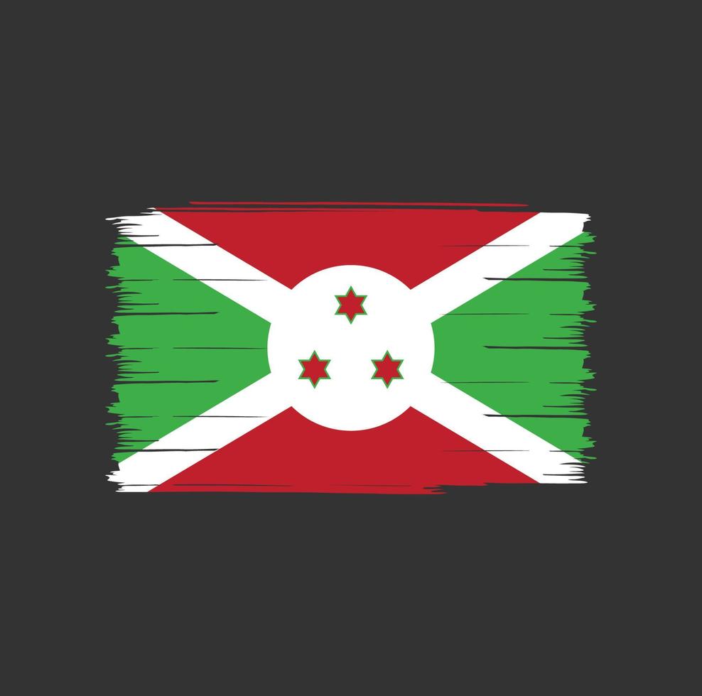 Burundi Flag Brush vector