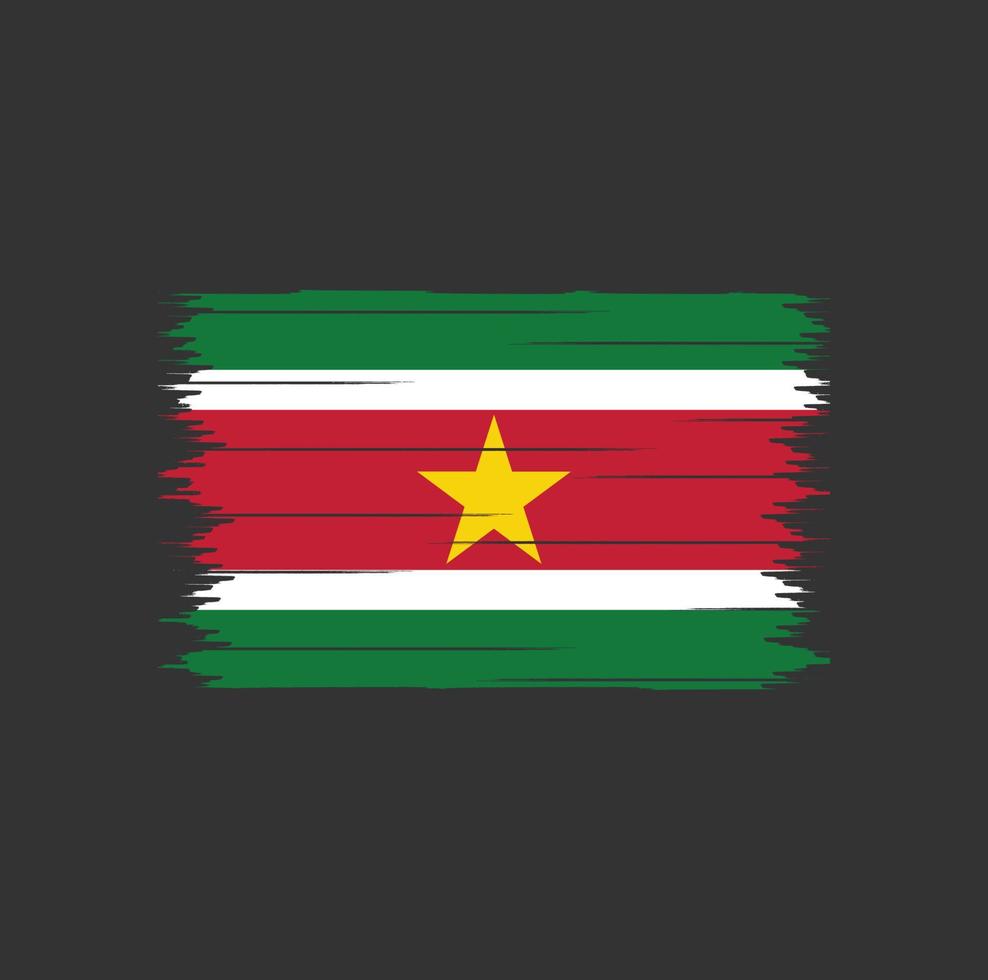 Suriname Flag Brush vector