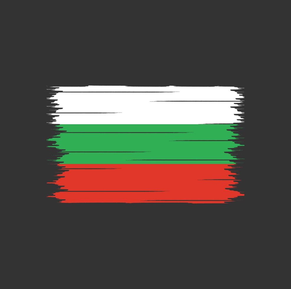 cepillo de bandera de bulgaria vector