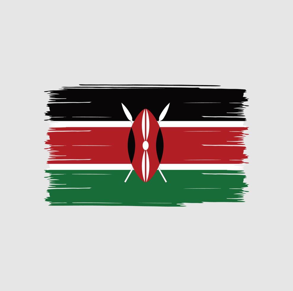 Kenya Flag Brush vector