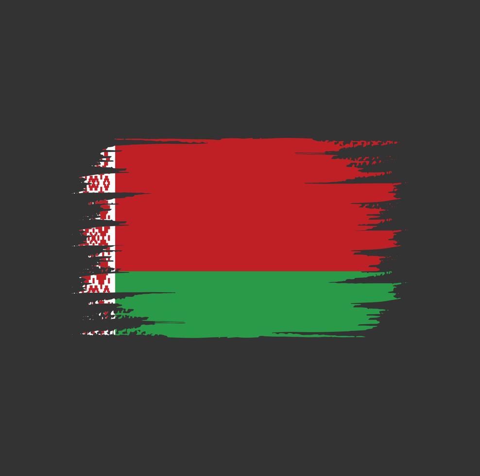 cepillo de bandera de bielorrusia vector