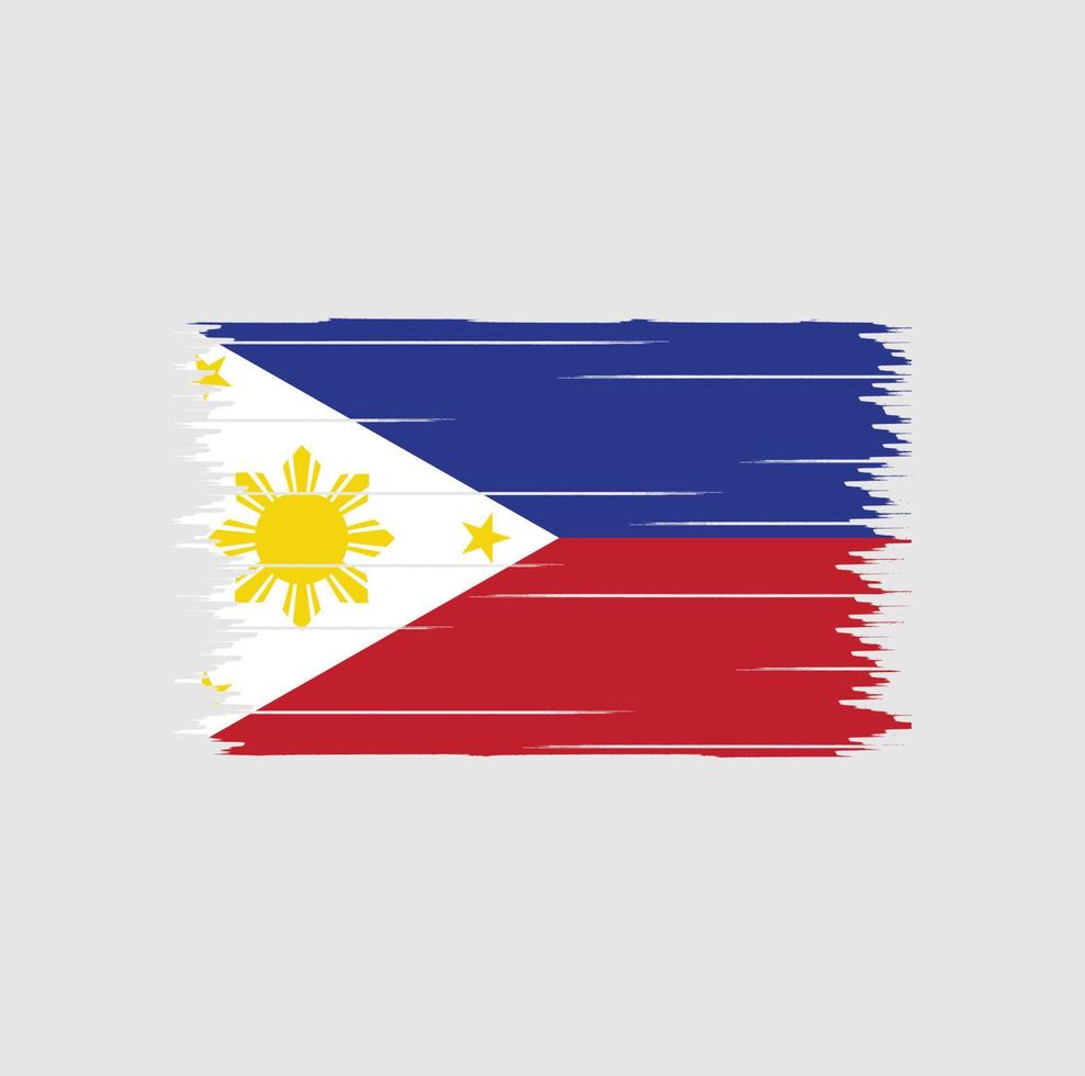 pincel de bandera de filipinas vector