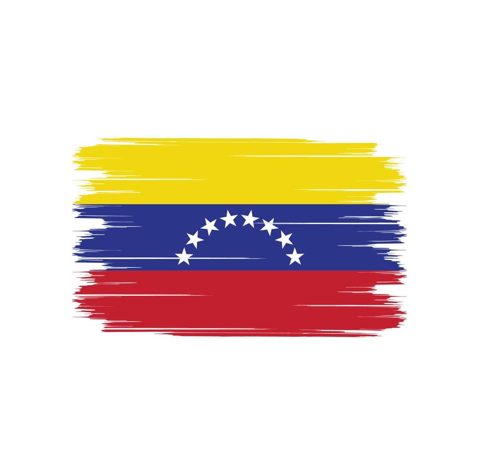 cepillo de bandera de venezuela vector