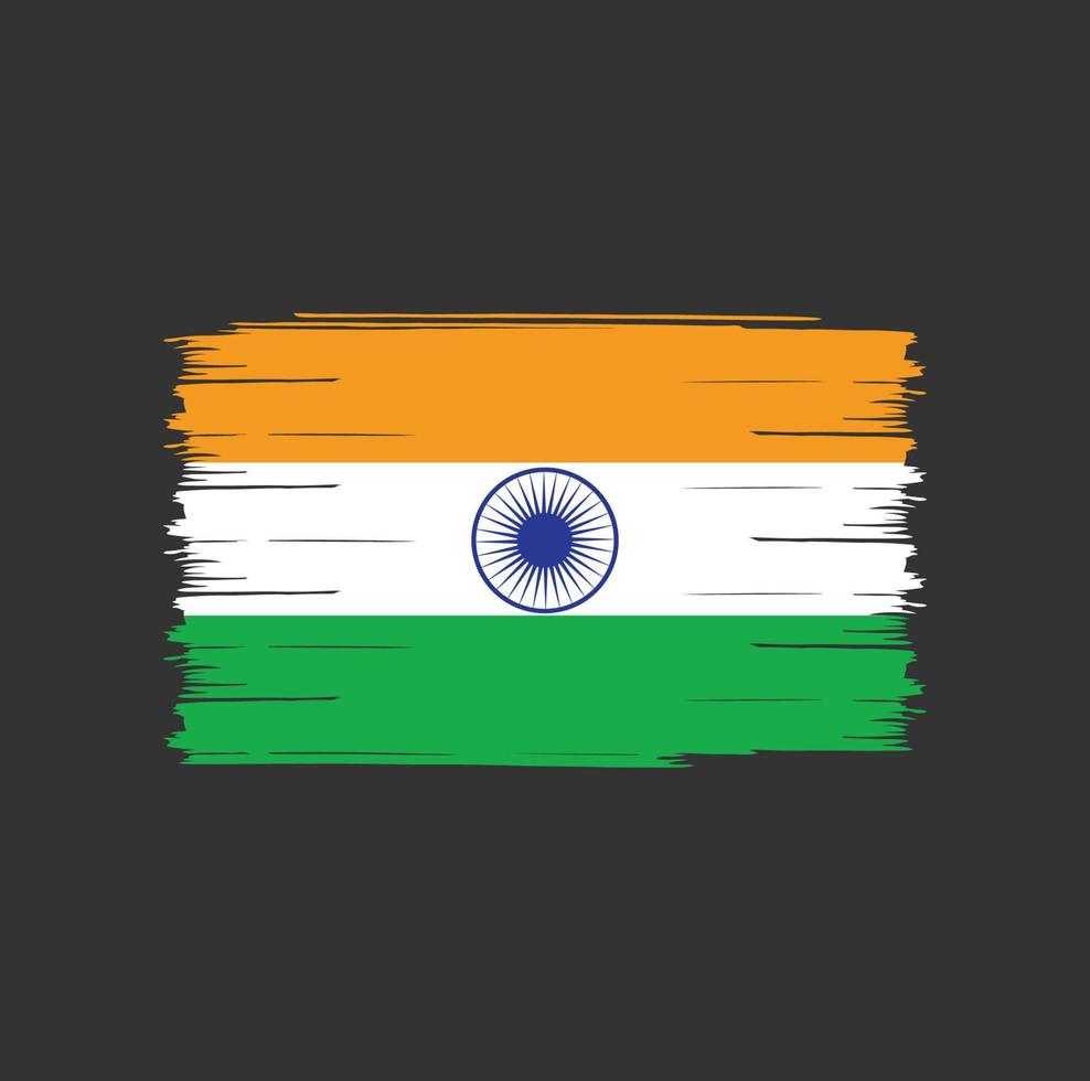 India Flag Brush vector