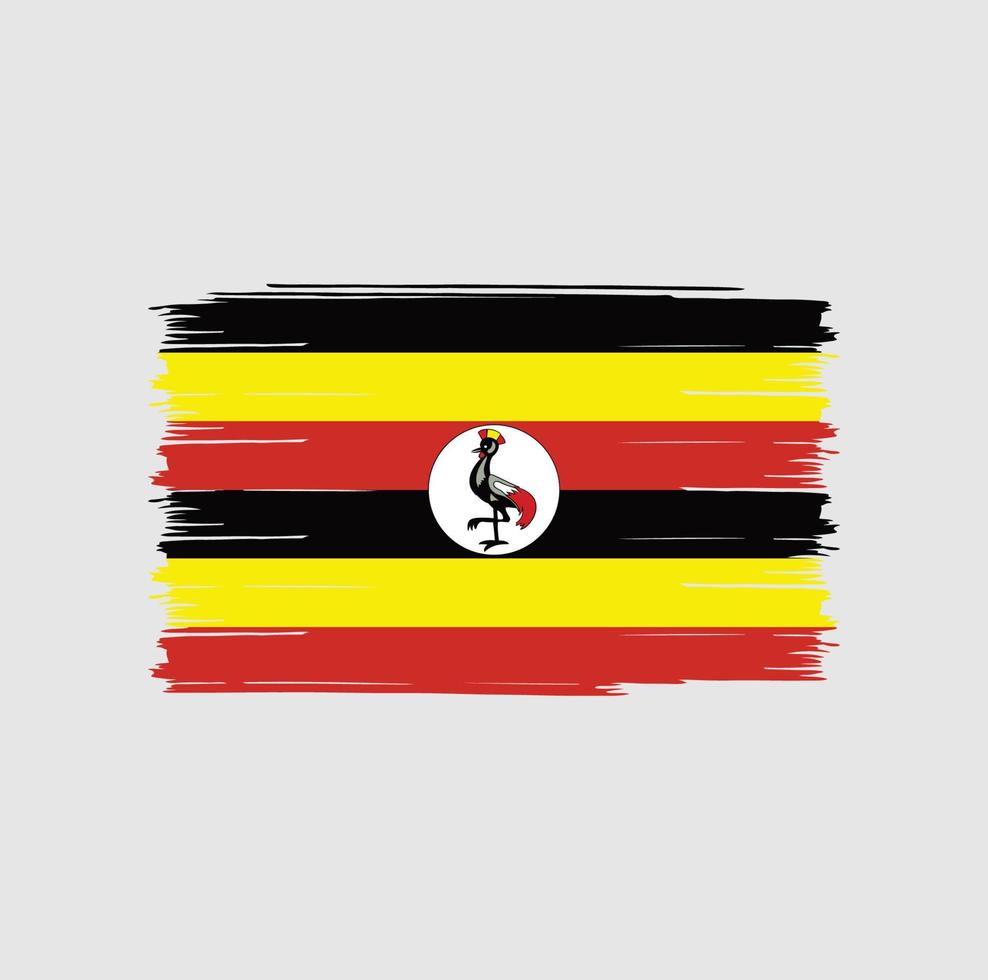 Uganda Flag Brush vector