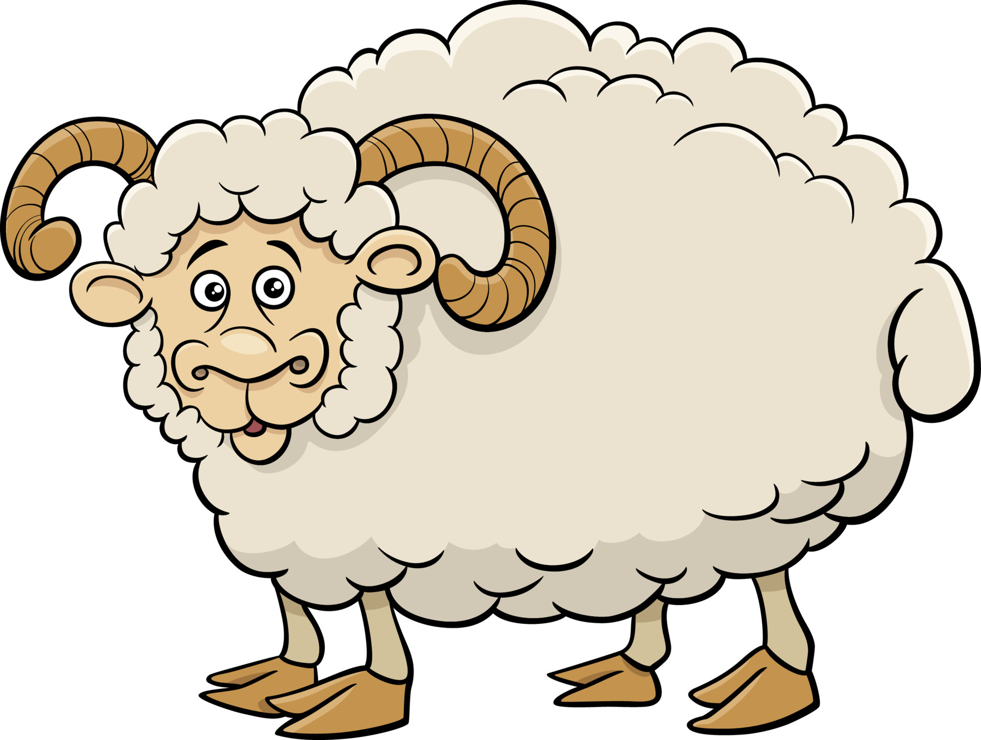 lotteri patrice lån funny ram farm animal cartoon character 5168694 Vector Art at Vecteezy