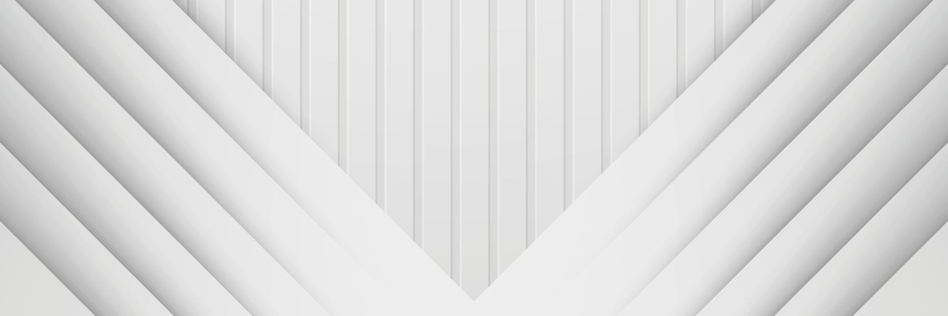 banner Abstract geometric white and gray color background vector illustration.