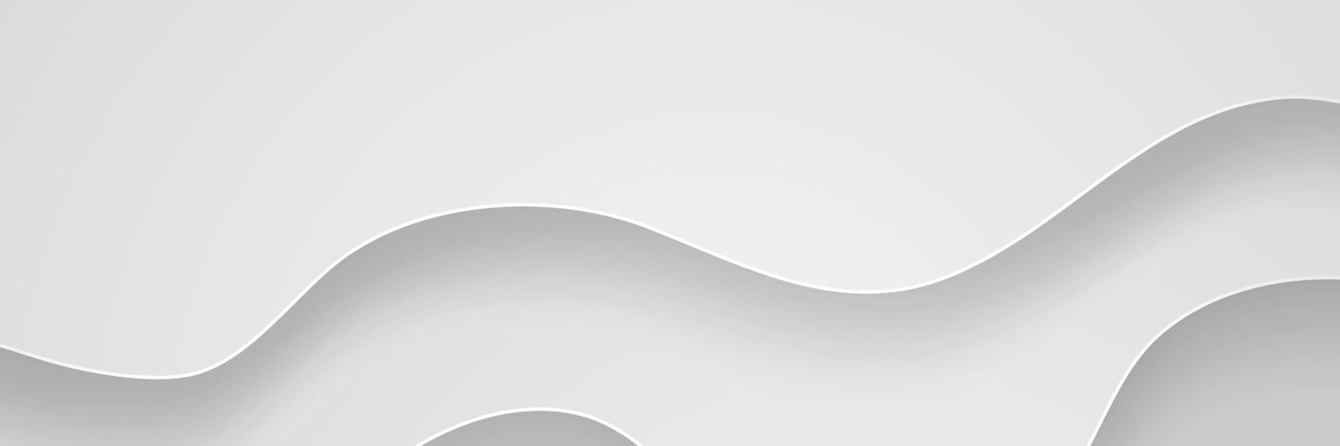 banner Abstract geometric white and gray color background vector illustration.