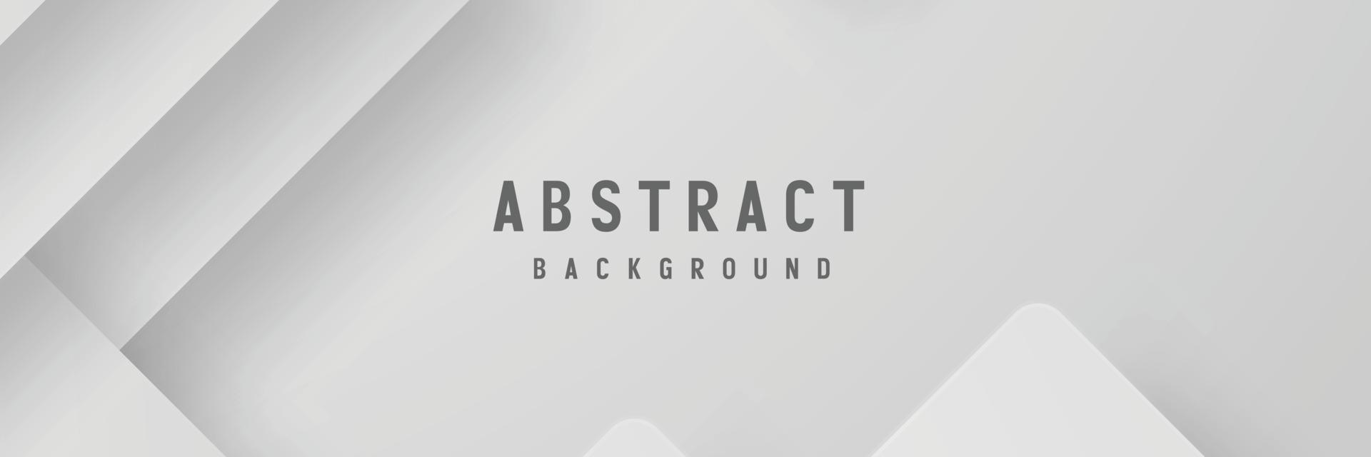 banner Abstract geometric white and gray color background vector illustration.