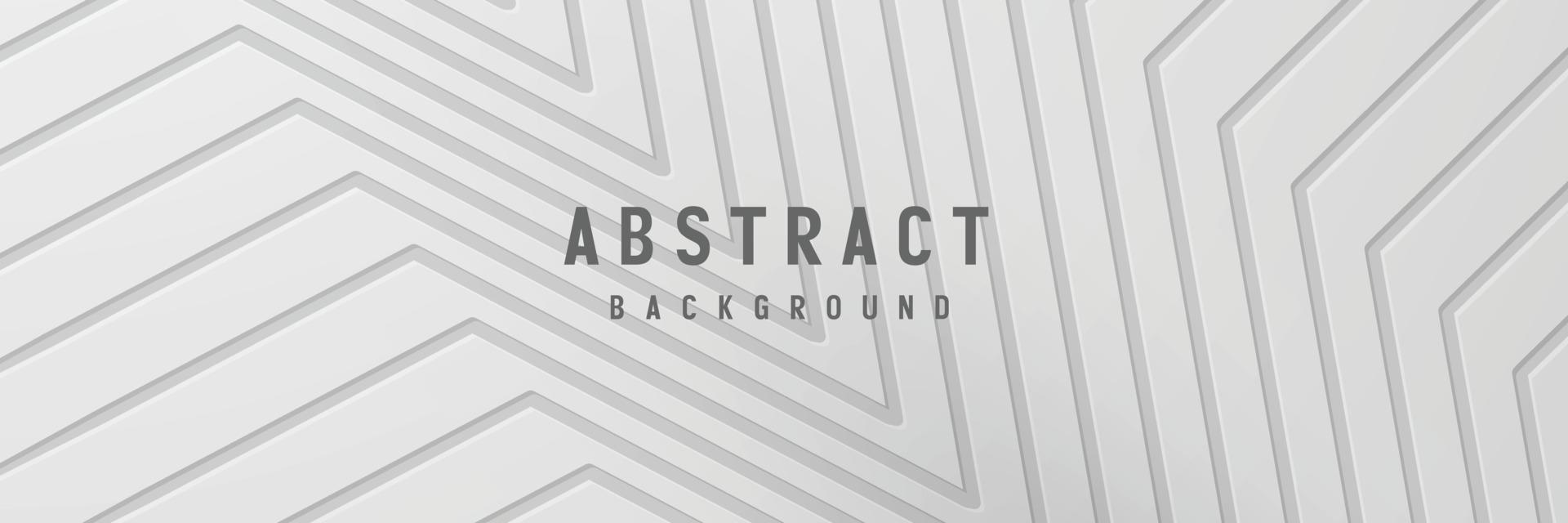 banner Abstract geometric white and gray color background vector illustration.