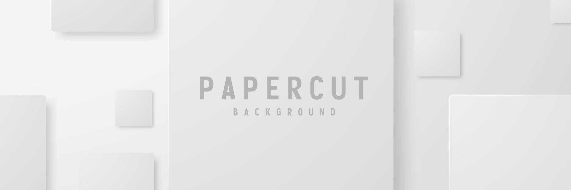 banner Abstract geometric white and gray color background vector illustration.