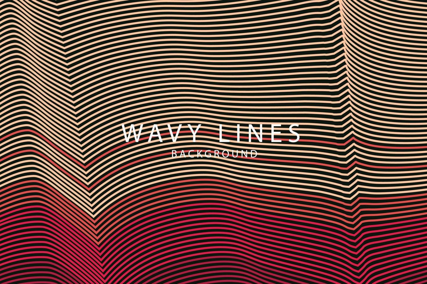 banner Wave Lines Pattern an Abstract Stripe Background, Vector