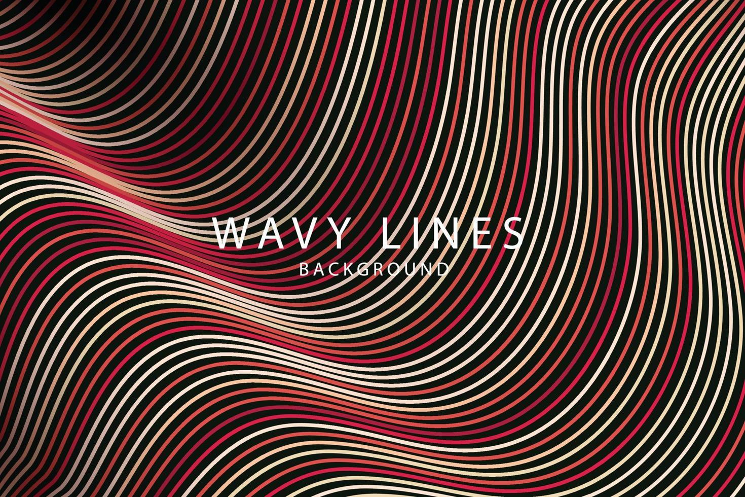 banner Wave Lines Pattern an Abstract Stripe Background, Vector