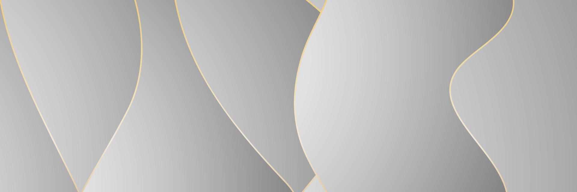 Ilustración de vector de fondo de color blanco y gris geométrico abstracto de banner.