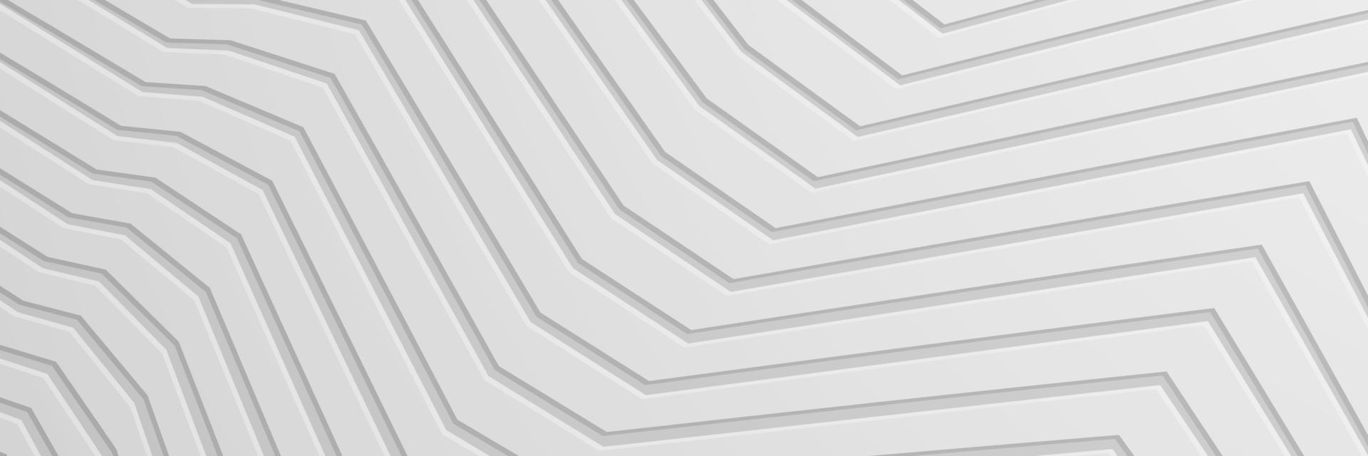 banner Abstract geometric white and gray color background vector illustration.