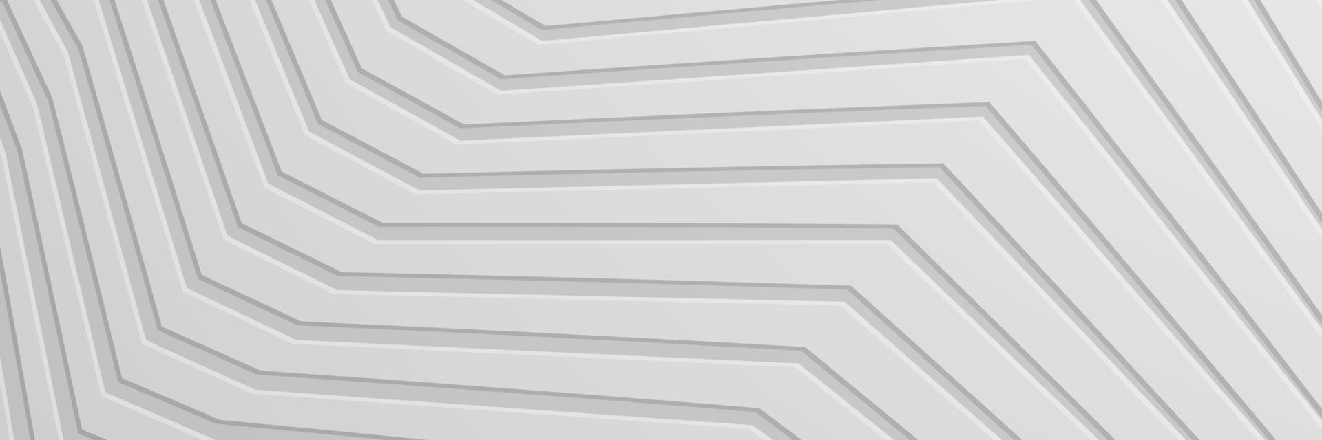 banner Abstract geometric white and gray color background vector illustration.