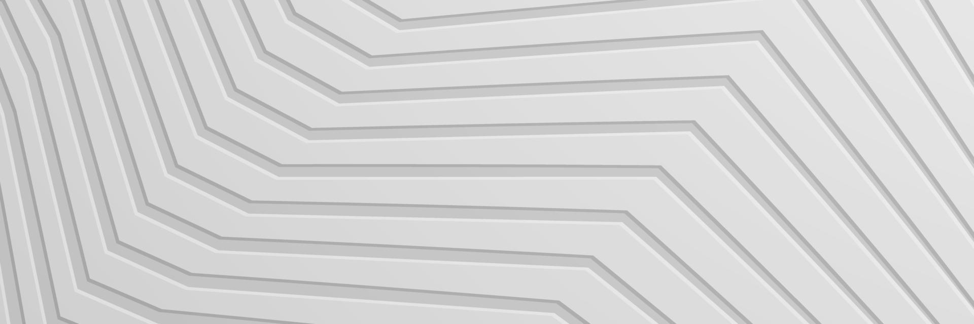 banner Abstract geometric white and gray color background vector illustration.