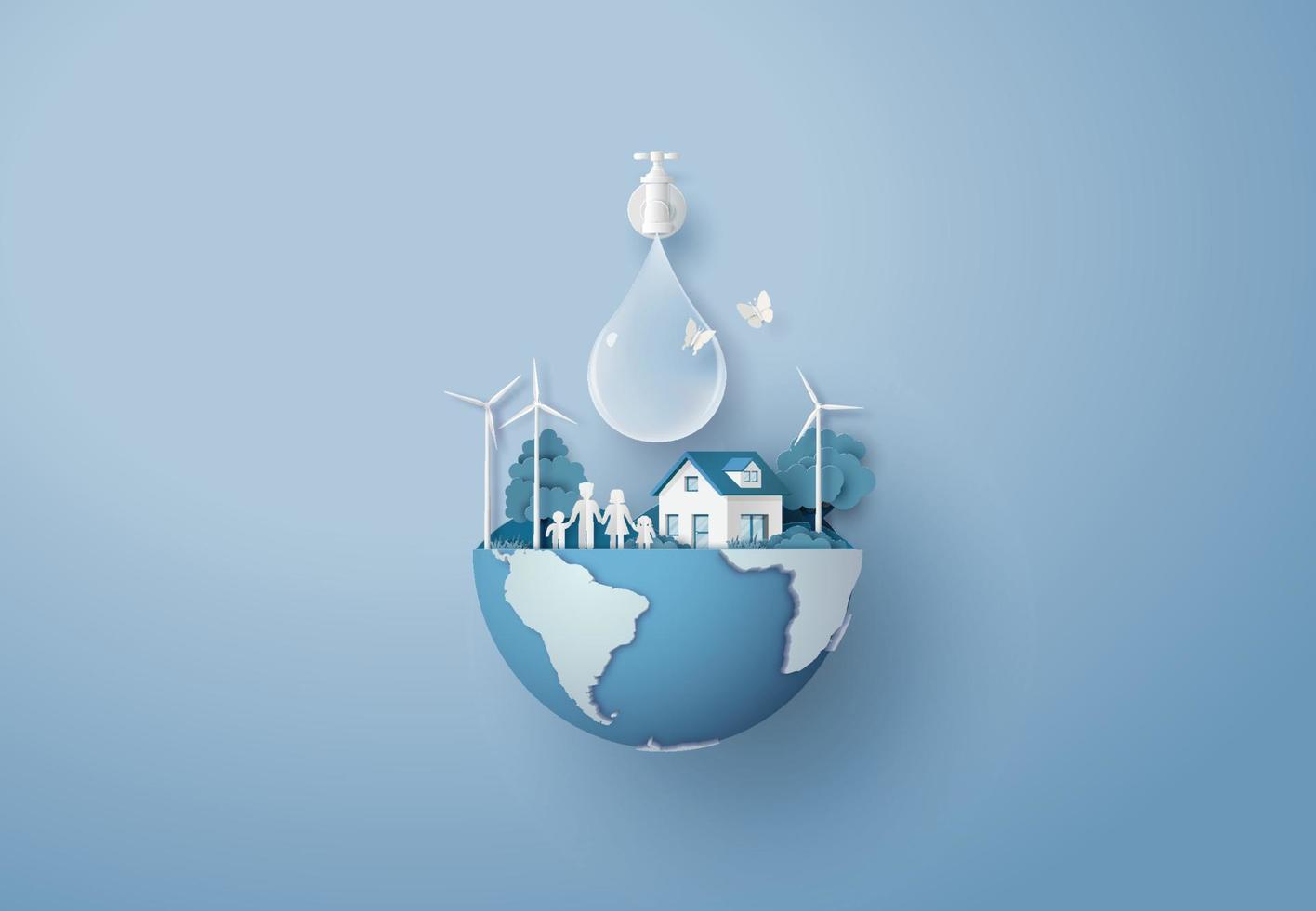 word water day vector